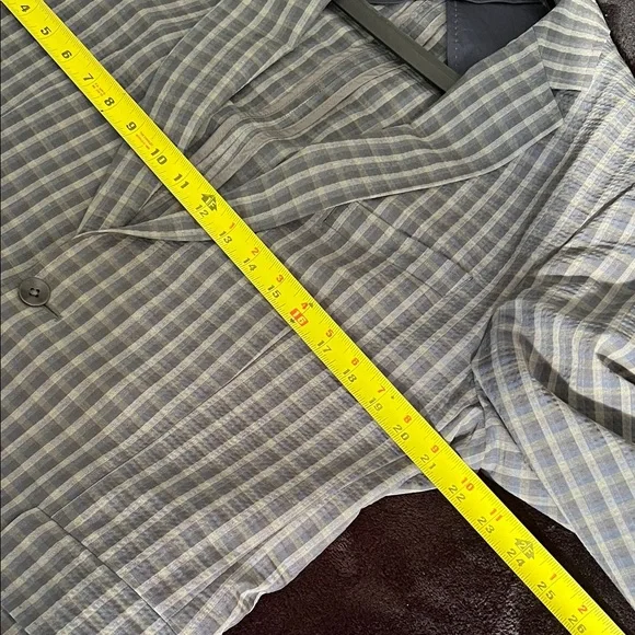 Hugo Boss Navy and Gray Checkered Blazer